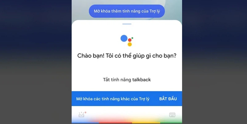 Sử dụng Google Assistant để bật/tắt TalkBack